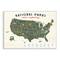 Stupell Industries National Parks Map with Numbered Key United States Wall Plaque